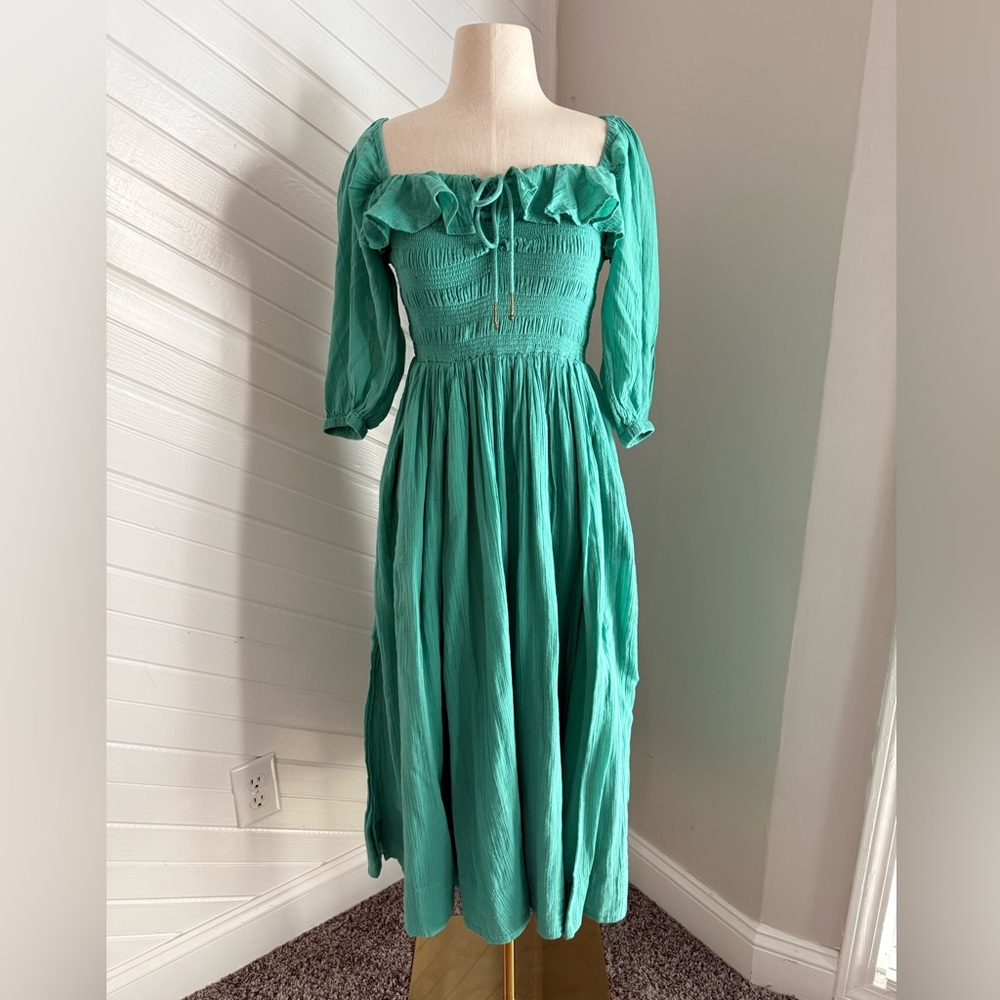 New Free People Oasis Dress XS Turquoise/Teal